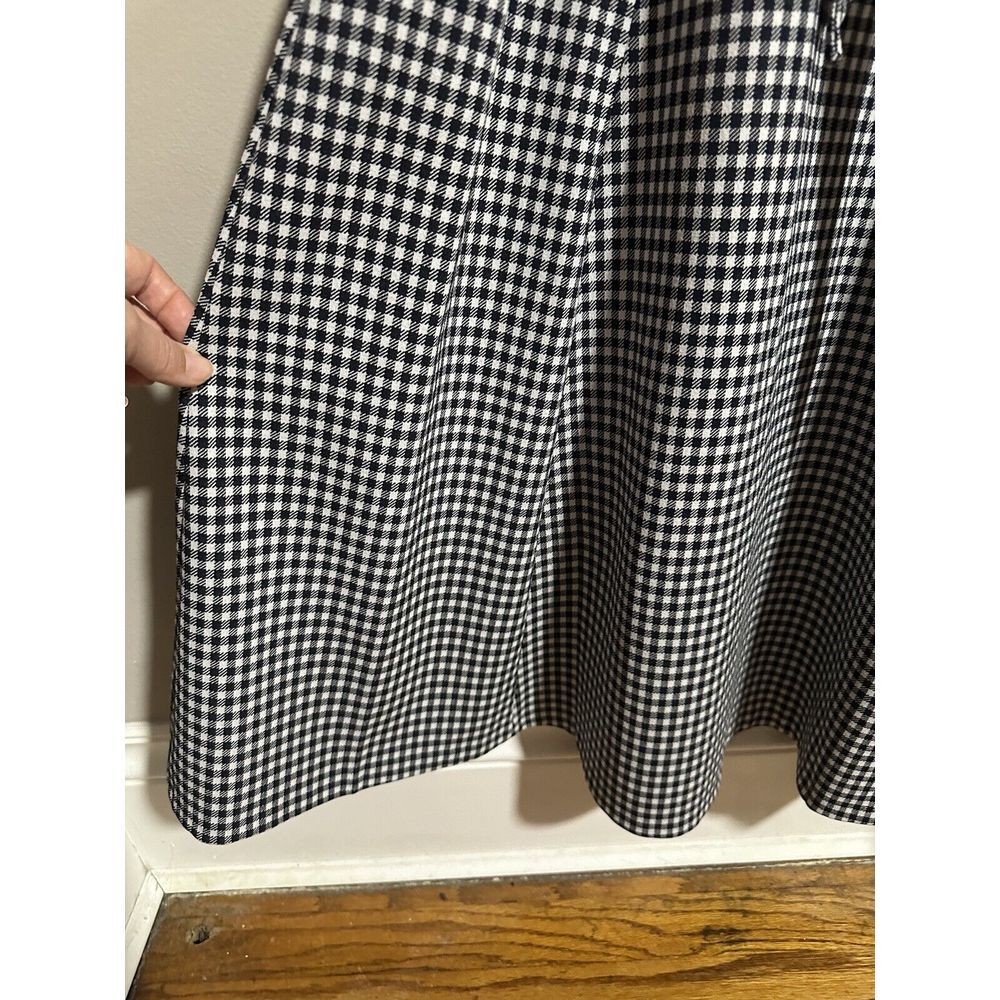 Calvin Klein Black and White Gingham Midi Dress - Picture 7 of 14